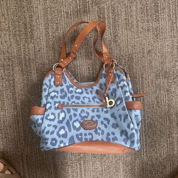 B.O.C. Blue Cheetah Print hobo Purse - Picture 14 of 14